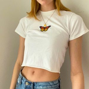 Butterfly cropped tee